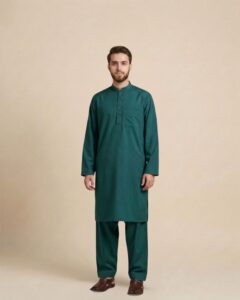 sea green khan dress pathani suit men
