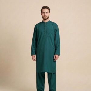 sea green khan dress pathani suit men